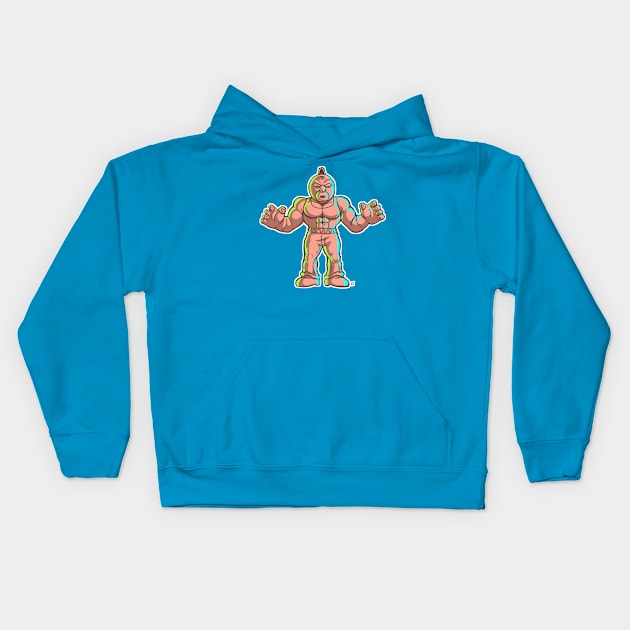 Wrestler Toy Kids Hoodie by Iggycrypt